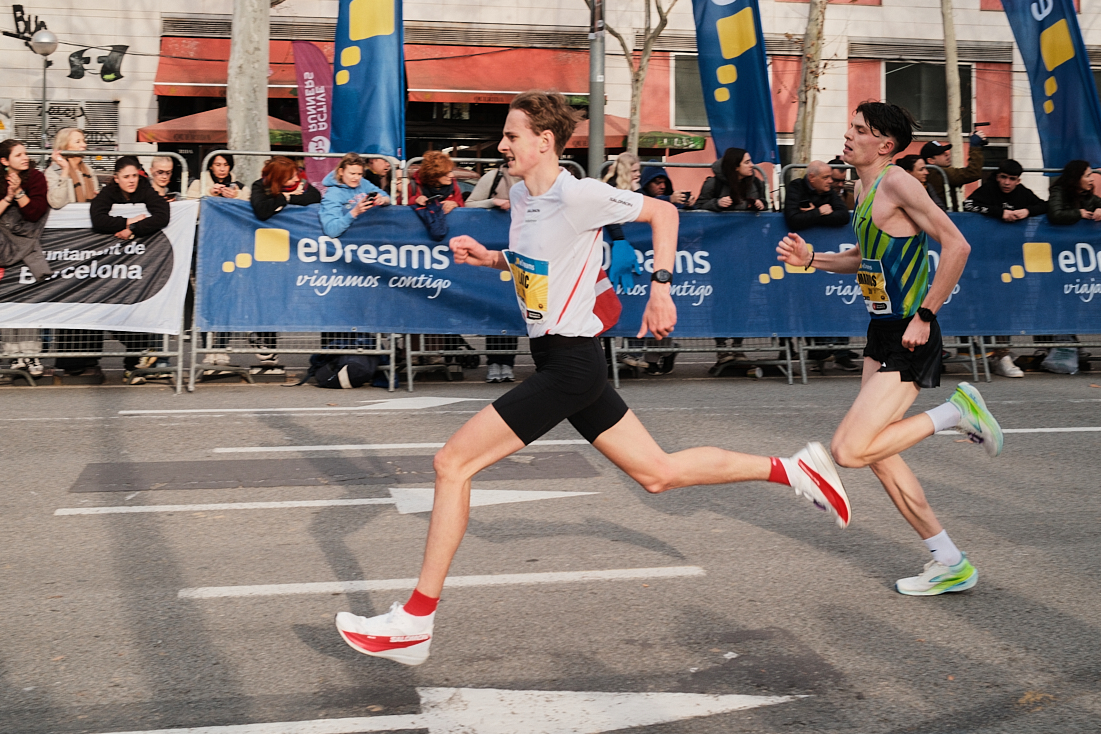 Loïc Berger Barcelona half-marathon new U20 Swiss record